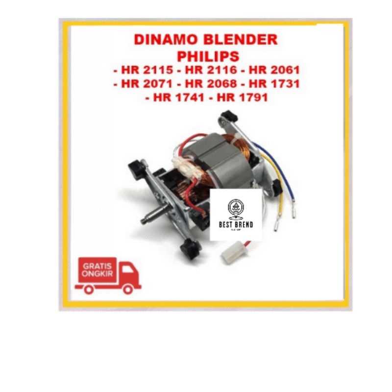 DINAMO BLENDER MODEL PHILIPS ORI HR 2061-2071-2115-2116
