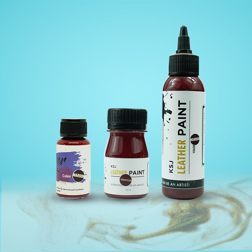 Cat Sepatu / Cat Tas  KSJ Leather Paint / Kulit / Midsole ( Pelengkap Pembersih  Sepatu )-MAROON