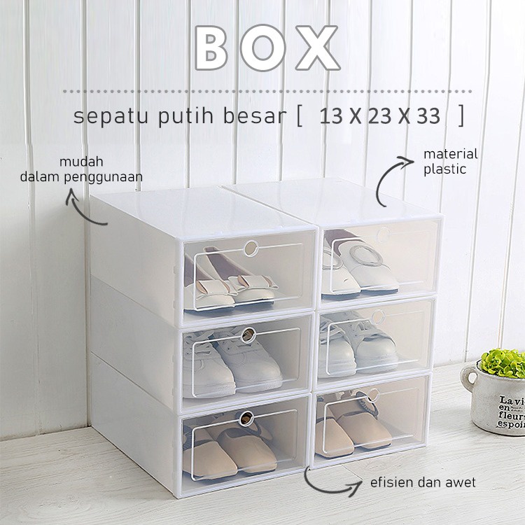 Paket Box Sepatu 5 Pcs Warna Random Storage box Serbaguna WD
