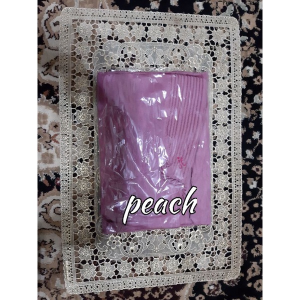 JILBAB BERGO PLISKET GELOMBANG(TK)BERGO TALI URIL Jilbab instan murah-Peach