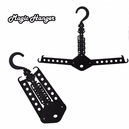 Magic Hanger / Gantungan Baju Multifungsi / Gantungan Portable / Gantungan Baju Unik Muat Banyak