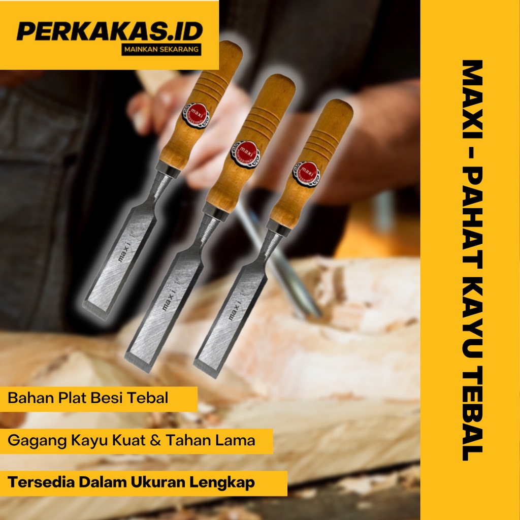 Pahat Kayu Ukir Baja Ukuran Lengkap MAXI