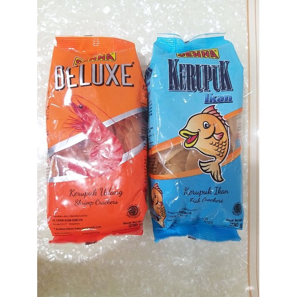 

SENNA KRUPUK IKAN & UDANG DELUXE 230gr Kualitas Premium / Shrimp & Fish Cracker Titani Food Halal