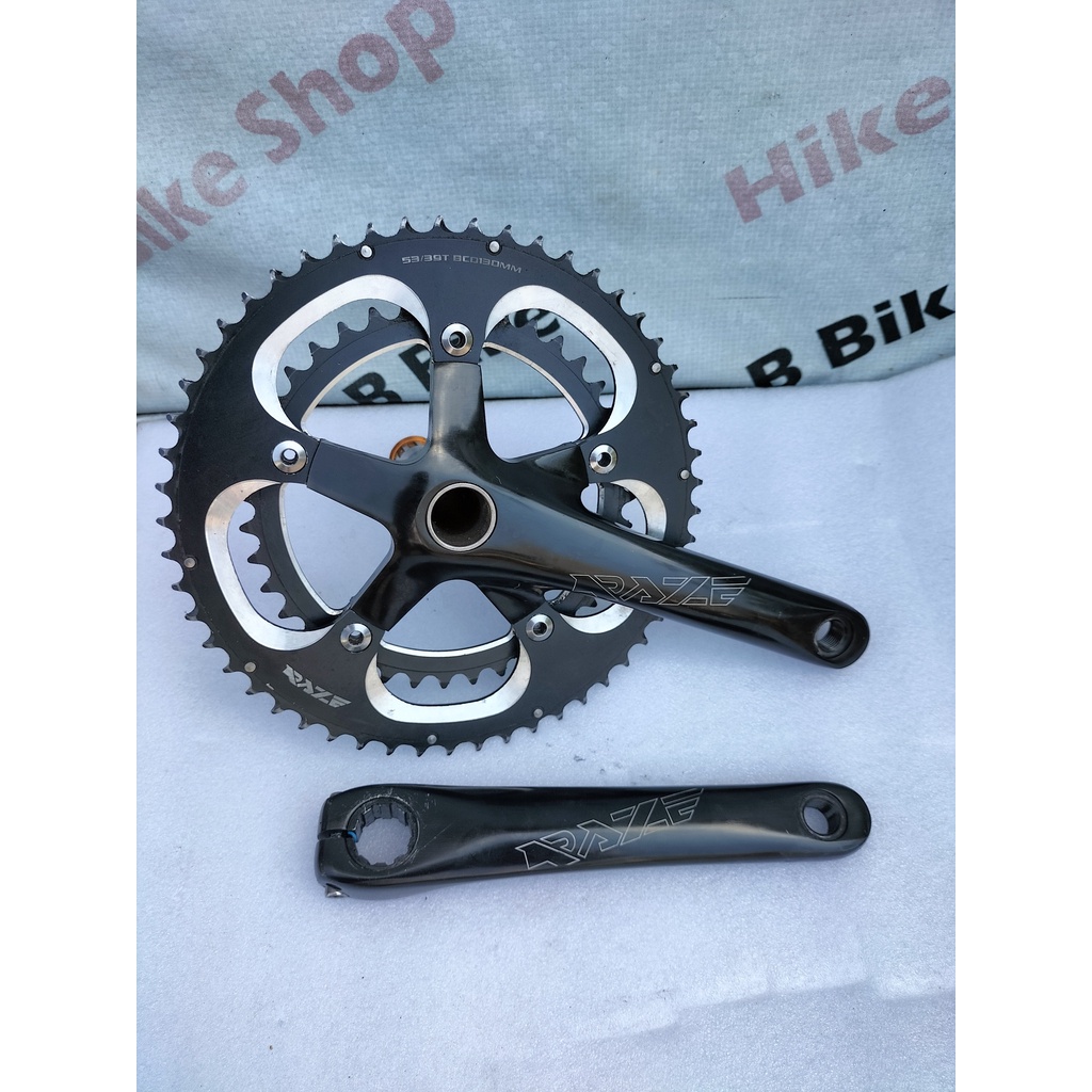 Crank Set Dual Double Raza Chainring 52 39T Panjang Arm 170 Bahan Alloy BCD 130S Tanpa BB Bekas