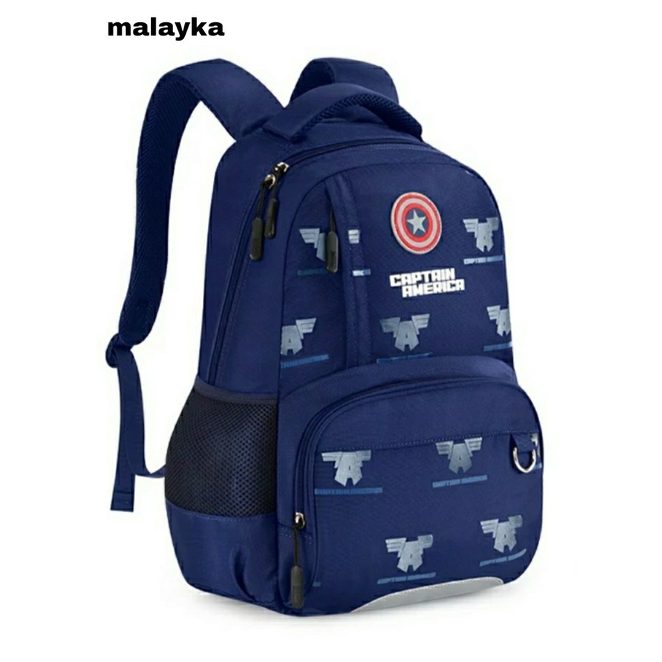 Tas Ransel  sekolah Disney Marvel Tas Sekolah untuk Anak Laki-laki tk sd smp sma kuliah kerja-NEW CAPTEN AMERICA