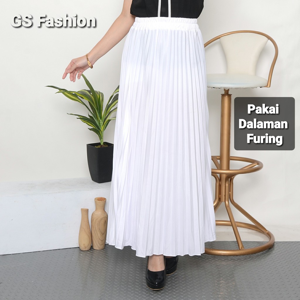 GS-ROK PLISKET PREMIUM, PUTIH AD DALAMAN FURING BAHAN HYGET PREMIUM/ROK PLISKET MUS