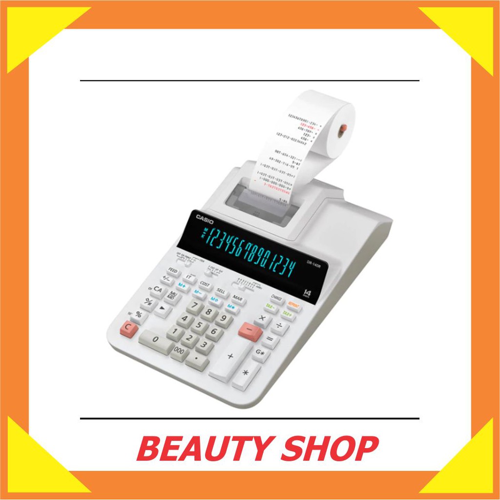

A130 ORIGINAL Casio Printing Calculator DR-140 R Kalkulator 14 Digit Print 1M