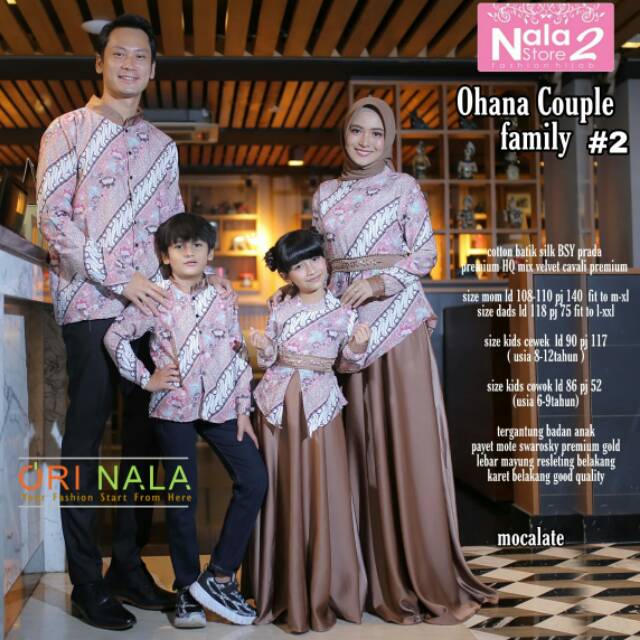 Ohana couple family2 ori by Nala store2 || Gamis couple keluarga