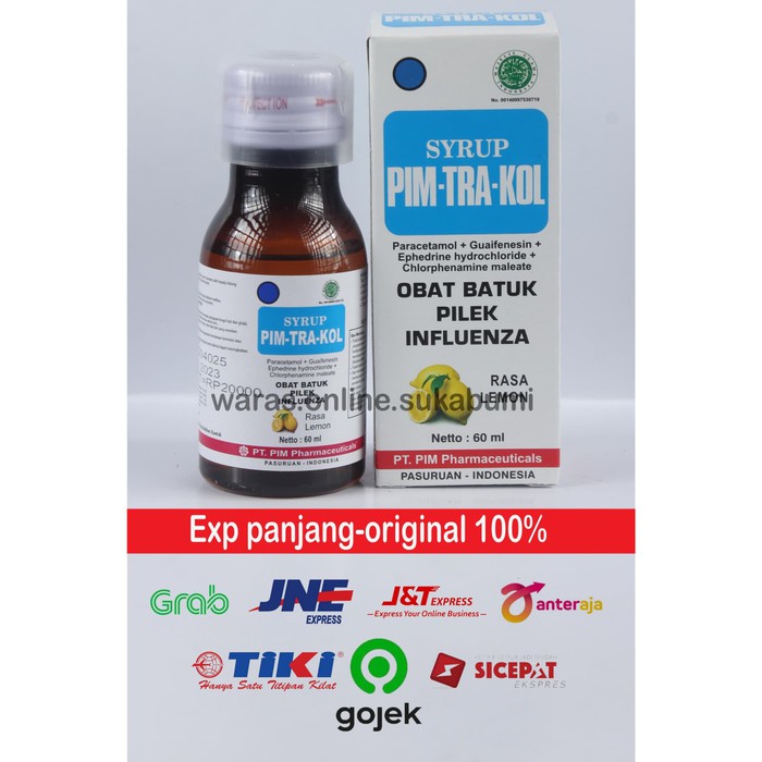 Pim-Tra-Kol / Pimtrakol Lemon Sirup 60ml Obat Flu