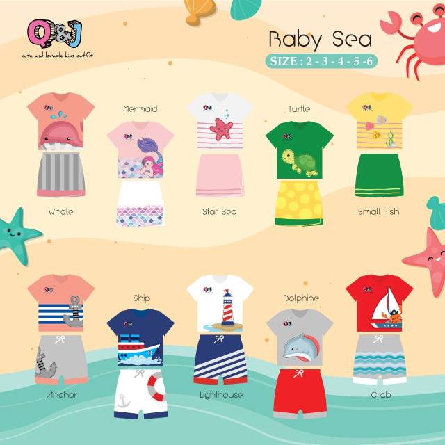 Setelan Baby Sea by QnJ setrok dan setcel