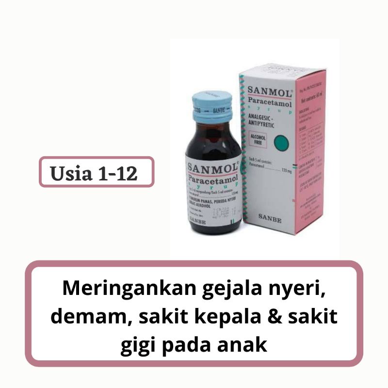 SANMOL SIRUP PENURUN PANAS ANAK