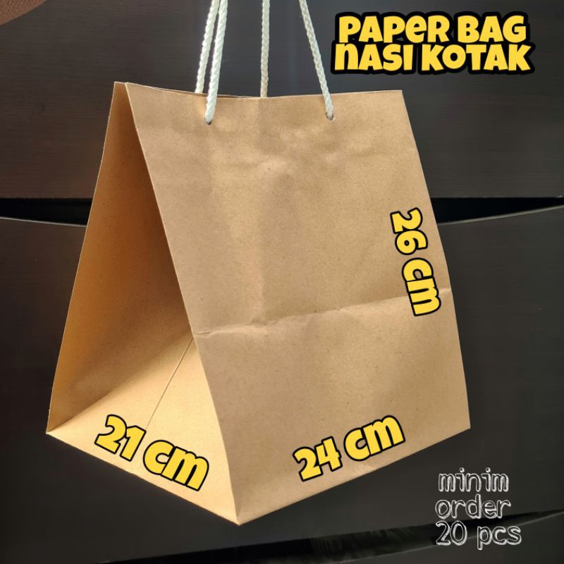 paper bag kotak nasi tas kertas kraft shopping belanja hajatan syukuran