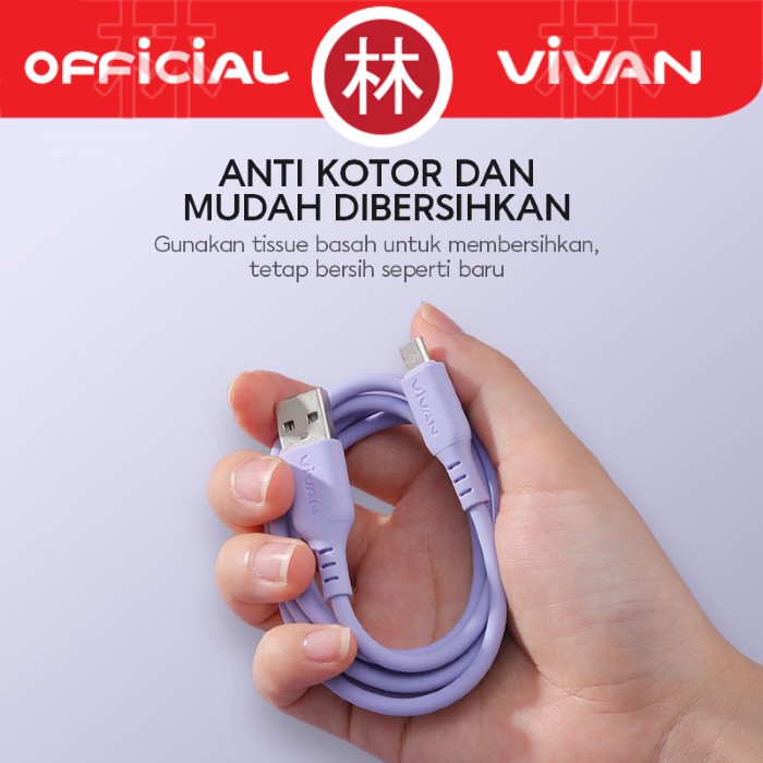 Vivan VSM100 Data Cable Micro USB 2.4A Quick Charging 1m