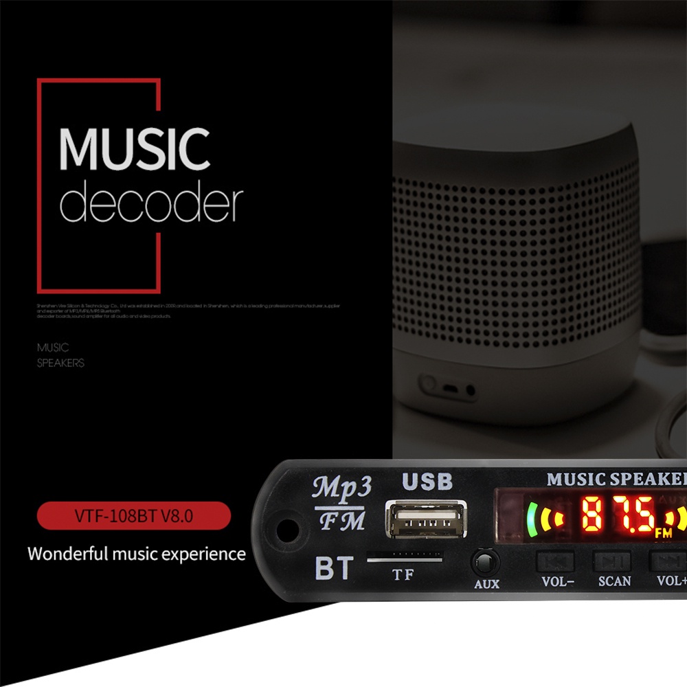 kit modul mp3 bluetooth v10-12 volt versi terbaru
