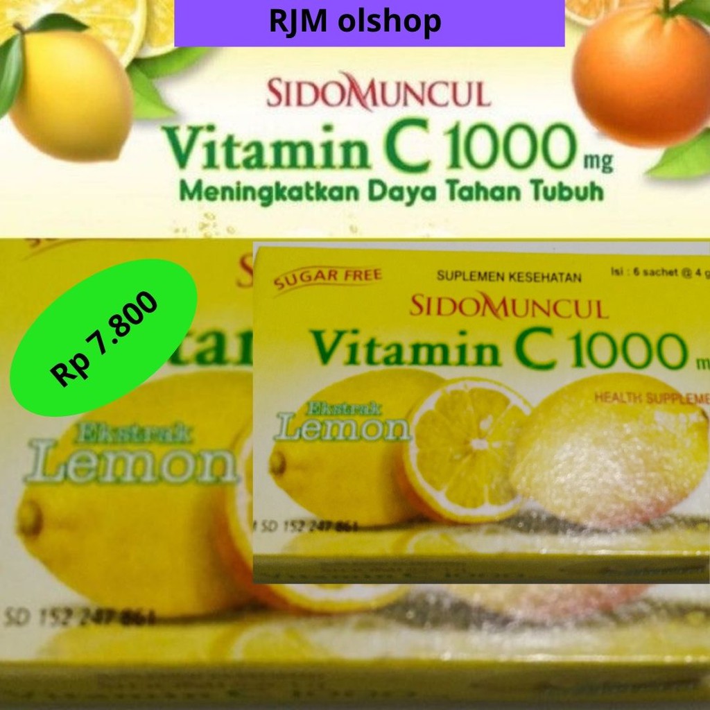 Vitamin C 1000 Mg Sido Muncul Shopee Indonesia