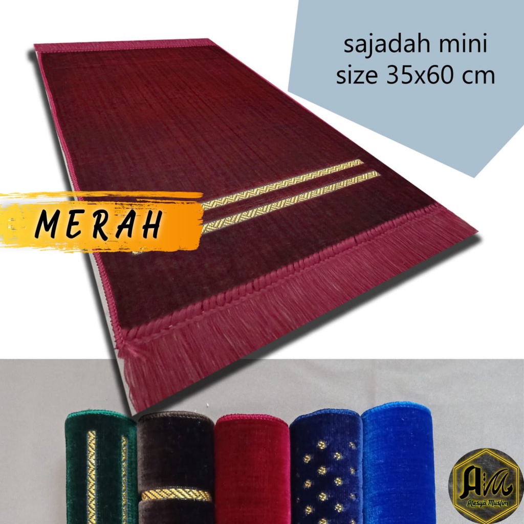 Sajadah muka polos 35 x 65 cm