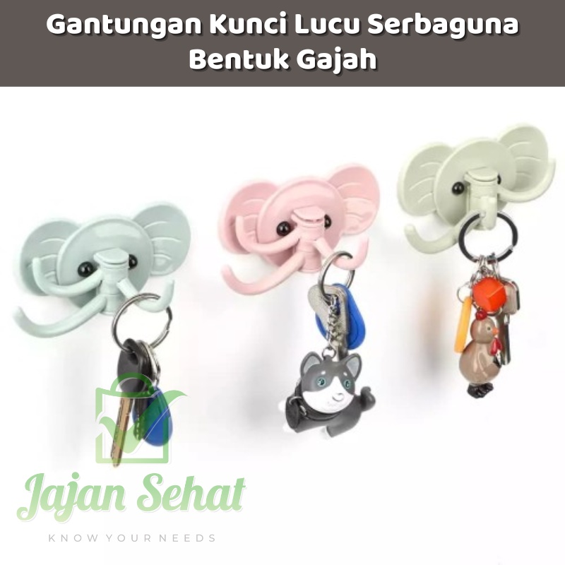 Gantungan Kunci Lucu Serbaguna Bentuk Gajah