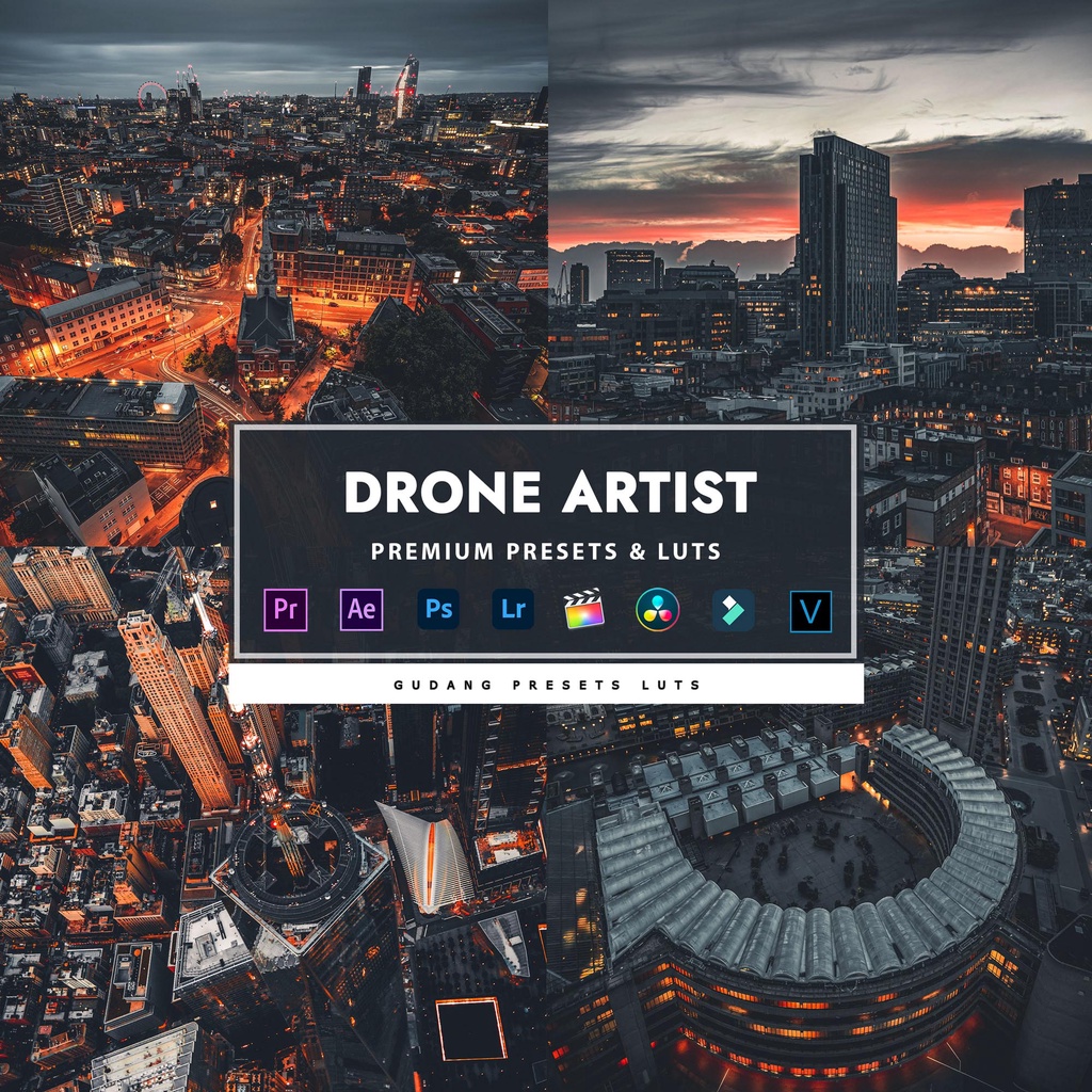 [BISA VN] Drone Artist - Premium Preset Lightroom LUTs Android IOS & PC Premiere Pro Davinci