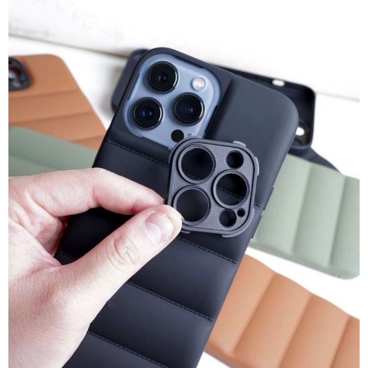 Case Down Jacket Silicon Puff Iphone 13 12 11 Pro Max 7 8 + SE 2020 XR XS Max softcase casing