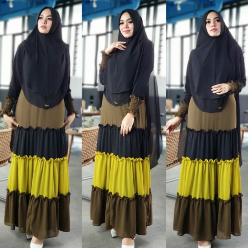GAMIS CERUTI SET SYARI - ERINA BY ALDISA