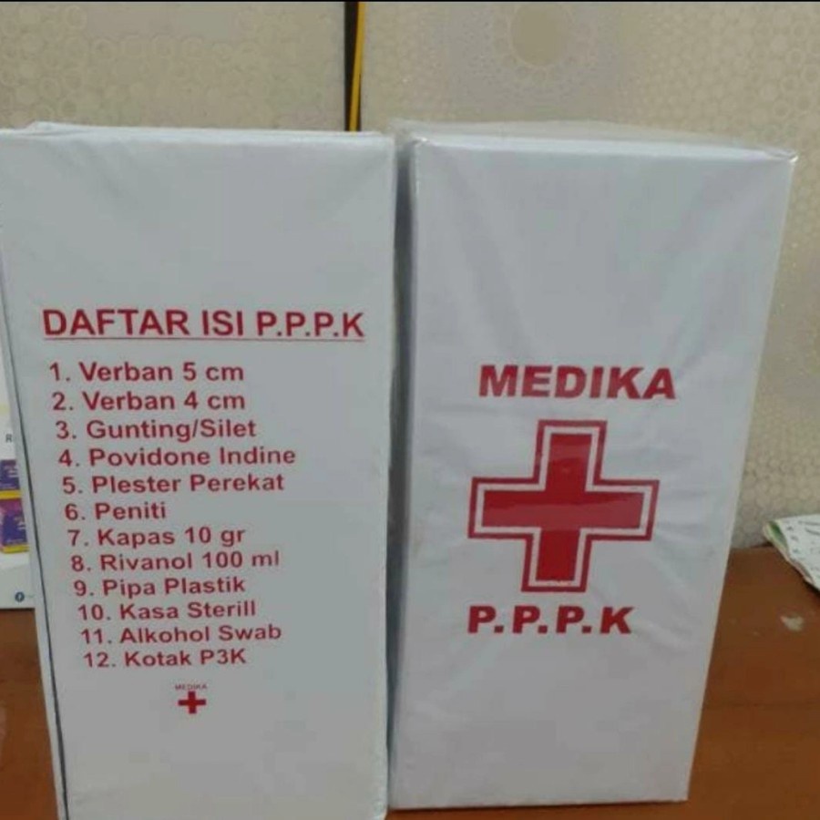 Jual Kotak P3K Isi MEDIKA Lengkap / Kotak P3K Lengkap Isi Travel Pack ...