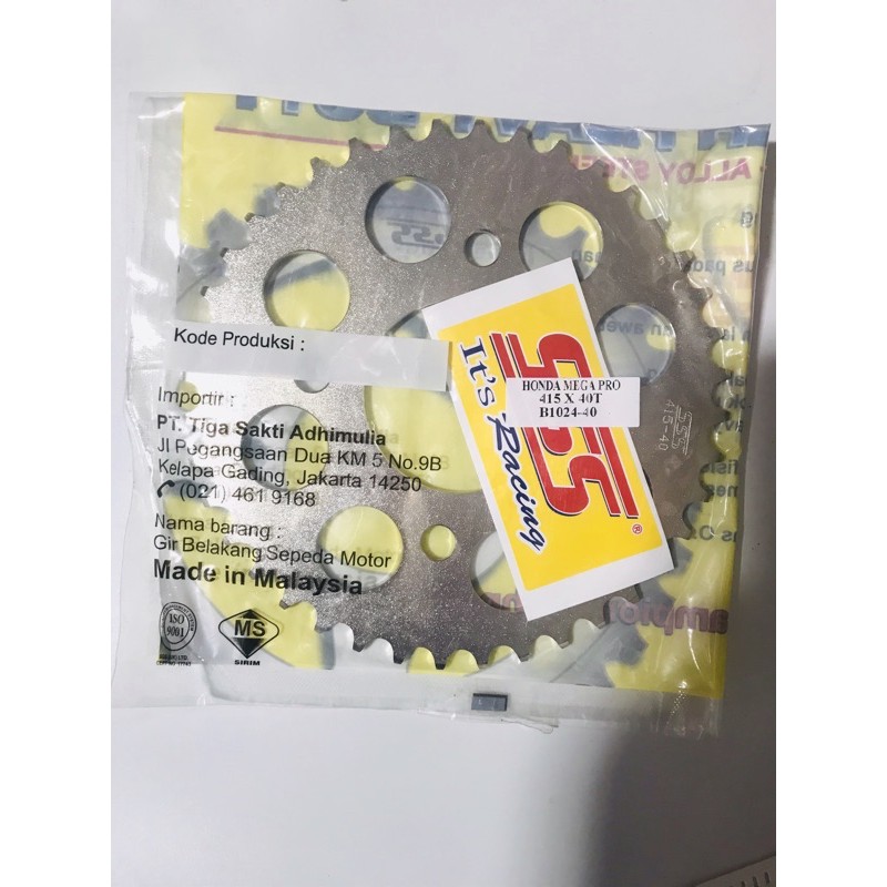 Gear Gigi tarik belakang Triple S SSS Mega Pro 415-40T