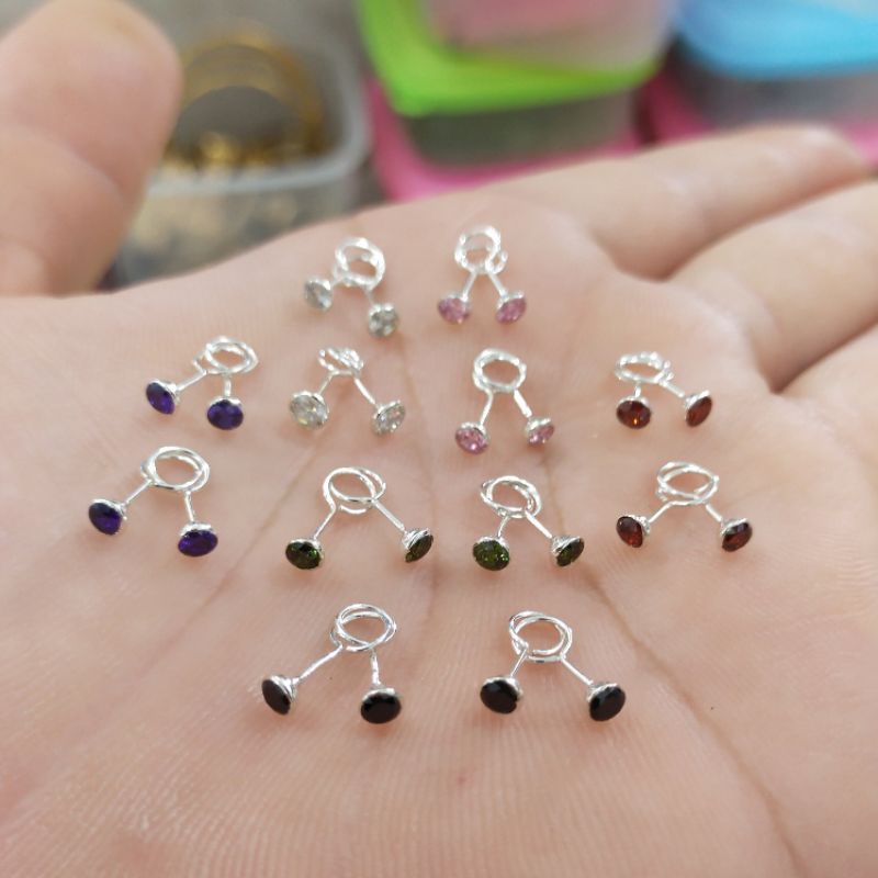 ANTING TOGEH  MATA KECIL 0.25 PERAK 925 SILVER