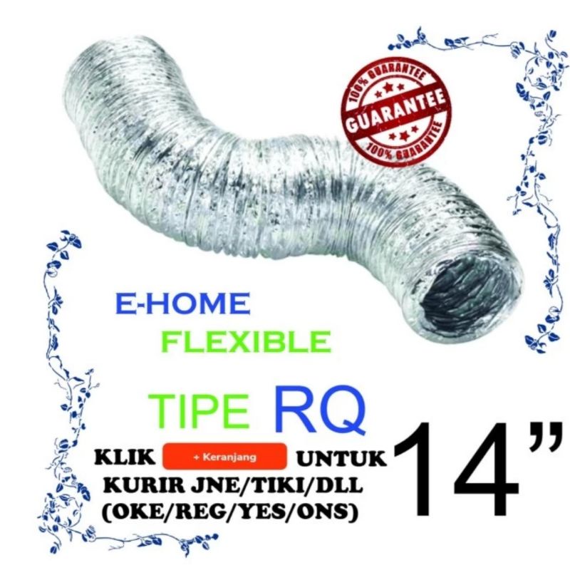 Jual Flexible Ducting In Selang Pipa Aluminium Cerobong Asap Tahan Panas Pipa Exhaust