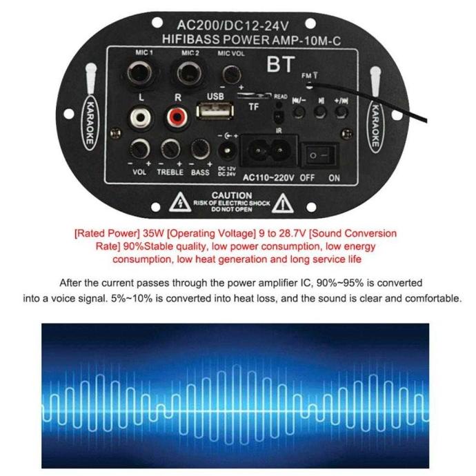 TaffSTUDIO Amplifier Board Audio Bluetooth Subwoofer DIY 35W - SF-2MIC