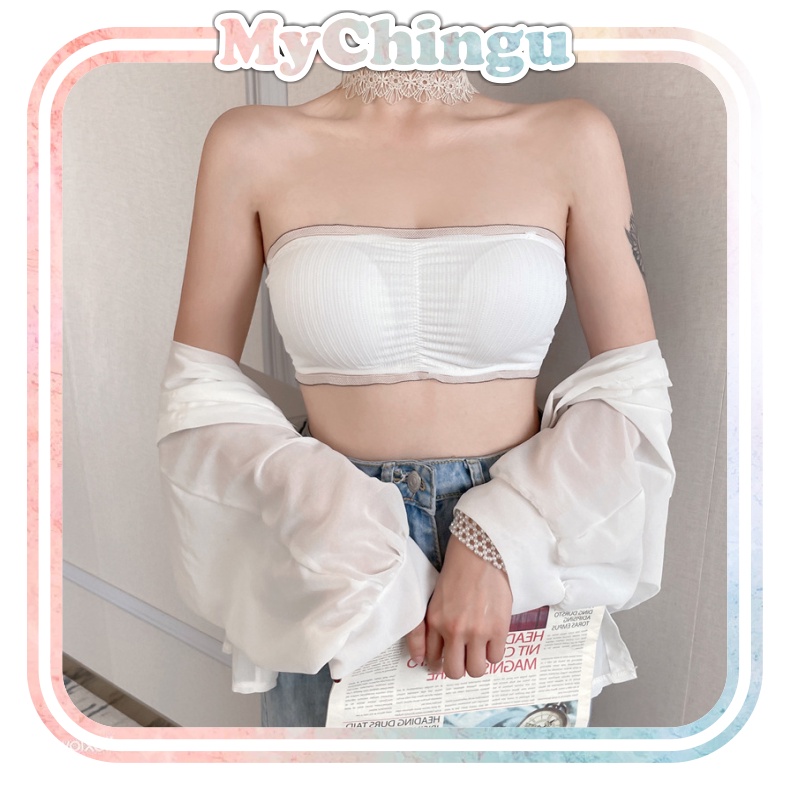 ❀ Chingu ❀ PW127 COD Bra Kemben Wanita Renda Sexy Imut Fashion With Cup Korea Import Surabaya