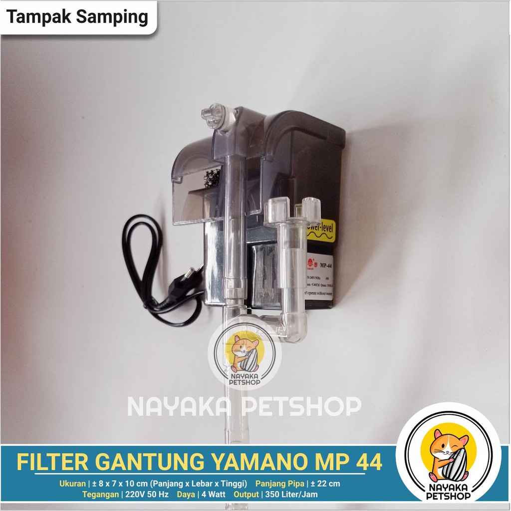 Yamano MP 44 Filter Gantung Aquarium Filter Hanging Hang On Saringan Air Aquascape Mini