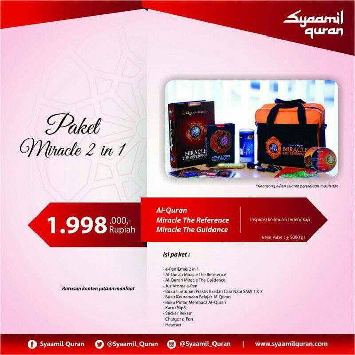 AL-QUR'AN PAKET MIRACLE E-PEN 2IN1 (Al-qur'an komprehensif-kajian)