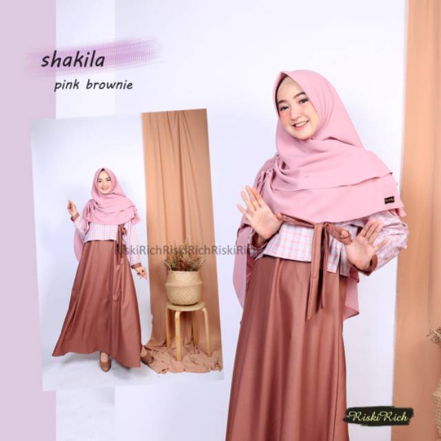 Gamis toyobo mix motif linen korea Shakila