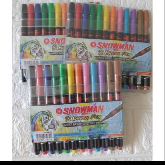 

Brush Pen Snowman 12 warna