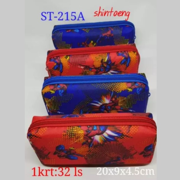 

Mantap Kotak Pensil / Tempat Pensil /Pencil Case Shintoeng Karakter Spiderman Limited