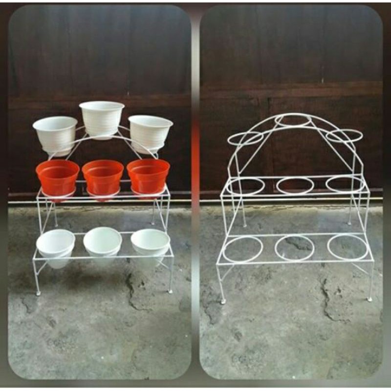 rak pot bunga susun 3