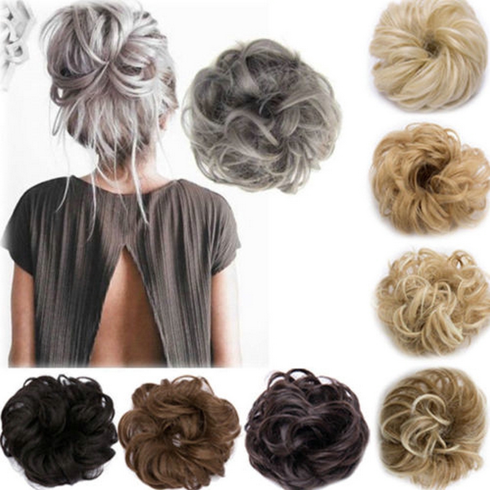 Diy Curly Messy Bun Hair Piece Scrunchie Cover Hair Extensions Hot