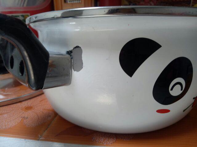 Panci Enamel Maspion Hello Panda 18 Cm / Panci Serbaguna