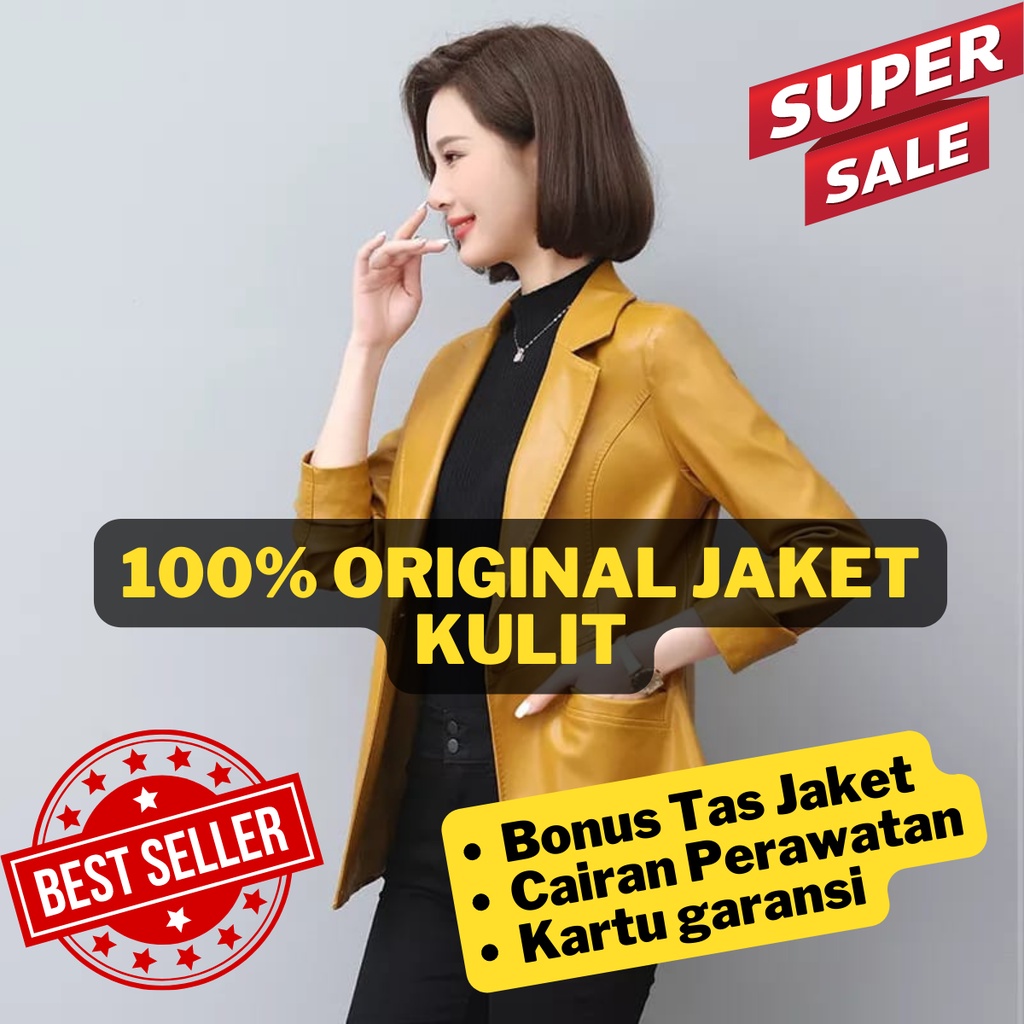 Jaket kulit wanita jaket kulit hitam jaket kulit wanita ori jas kulit wanita jaket rompi wanita jake