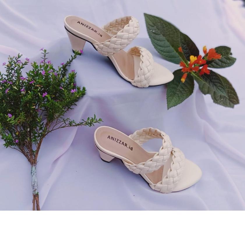 DISKON  ANIZZAR.ID - Sandal Wanita Terbaru Import Wedges Tali Kekinian Heels 5cm Anak Perempuan Spon