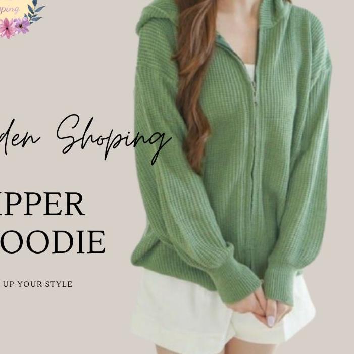 Ω Zipper Hoodie Jaket Rajut Wanita Resleting Sweater Rajut By Aden Shoping ✺