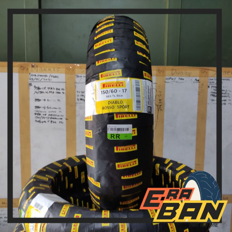 BAN PIRELLI DIABLO ROSSO SPORT 150 60 RING 17 TUBELESS R15 NINJA R25 CBR