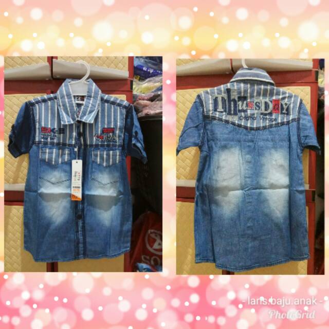 (cuci gudang)Baju anak branded kemeja anak laki laki premium