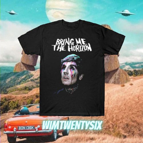 KAOS BAND BRING ME THE HORIZON OLIVER SYKES IN THE DARK VINTAGE TEE (UNISEX SLIMFIT T-SHIRT)