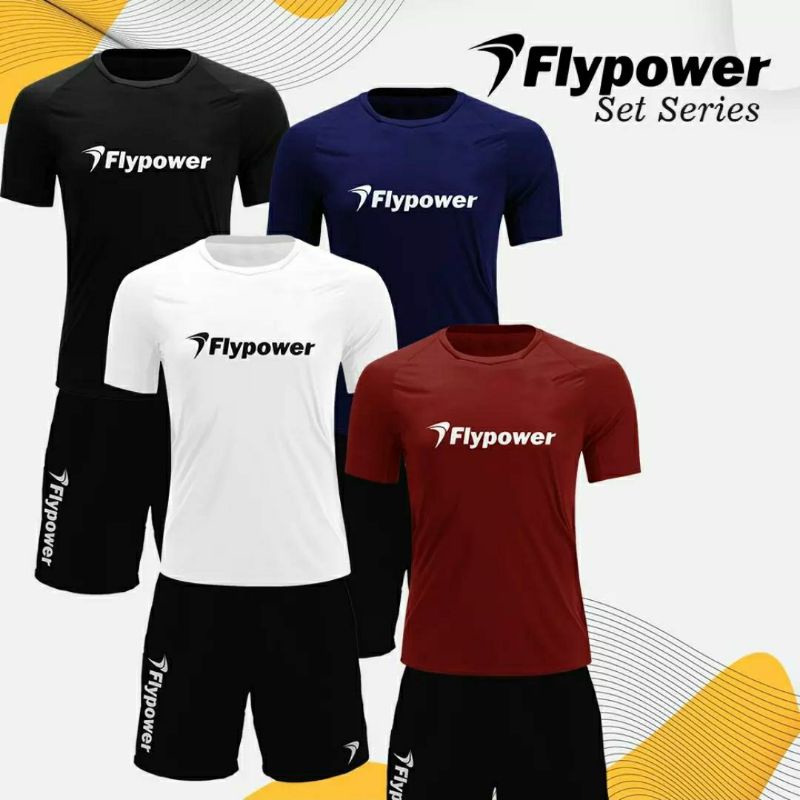 Setelan Baju kaos badminton bulutangkis casual FLYPOWER