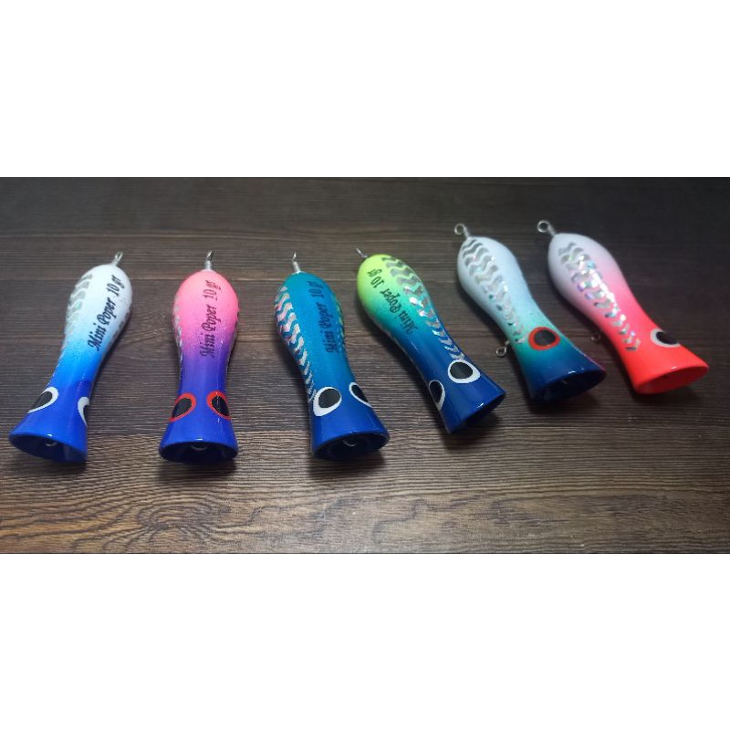 mini popper 10gr kayu mahoni