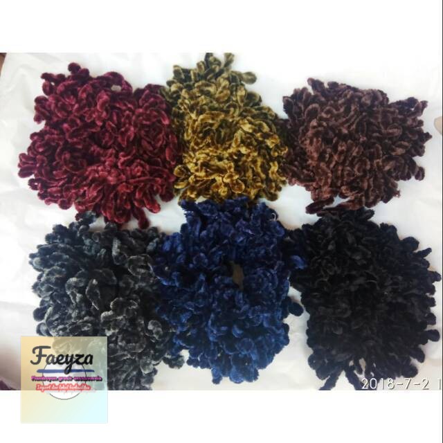 Ikat rambut ubur 6 PCS Besar/karet rambut cendol xl