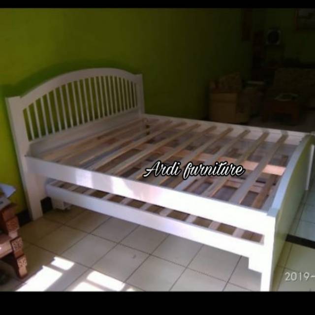 Bunkbed tempat tidur ranjang susun 3 laci kayu jati jepara