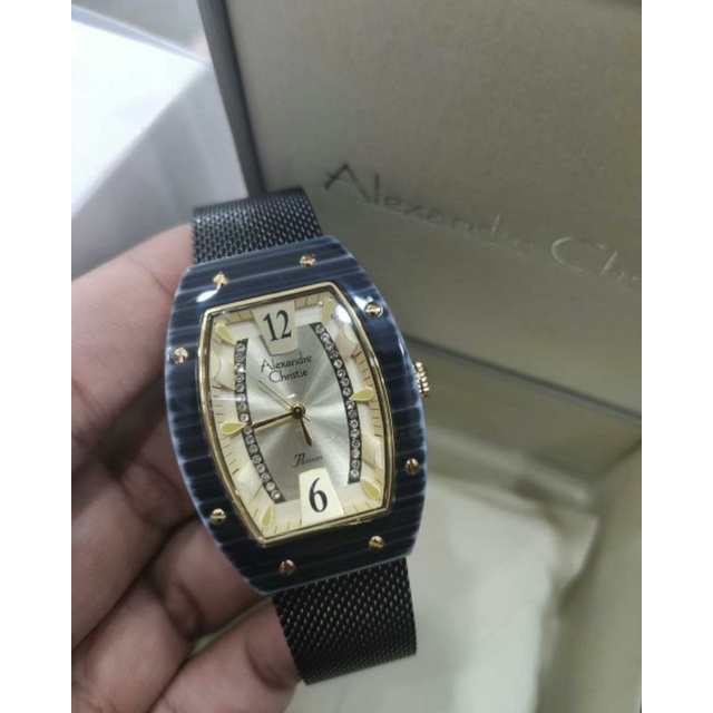 JAM WANITA JAM ALEXANDRE CHRISTIE AC 2778 BLACK GOLD ORIGINAL