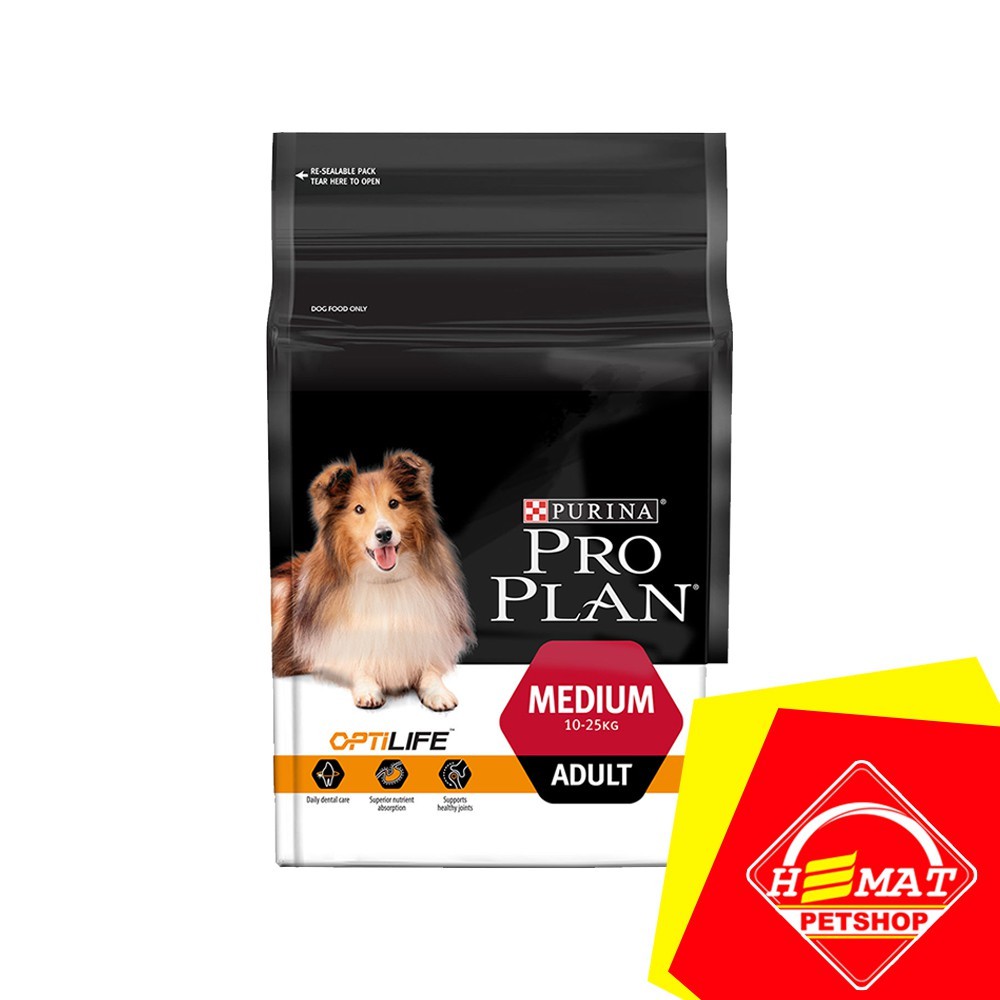 Pro Plan Medium Adult OptiLife 2,5 Kg Makanan Anjing Proplan 2,5Kg